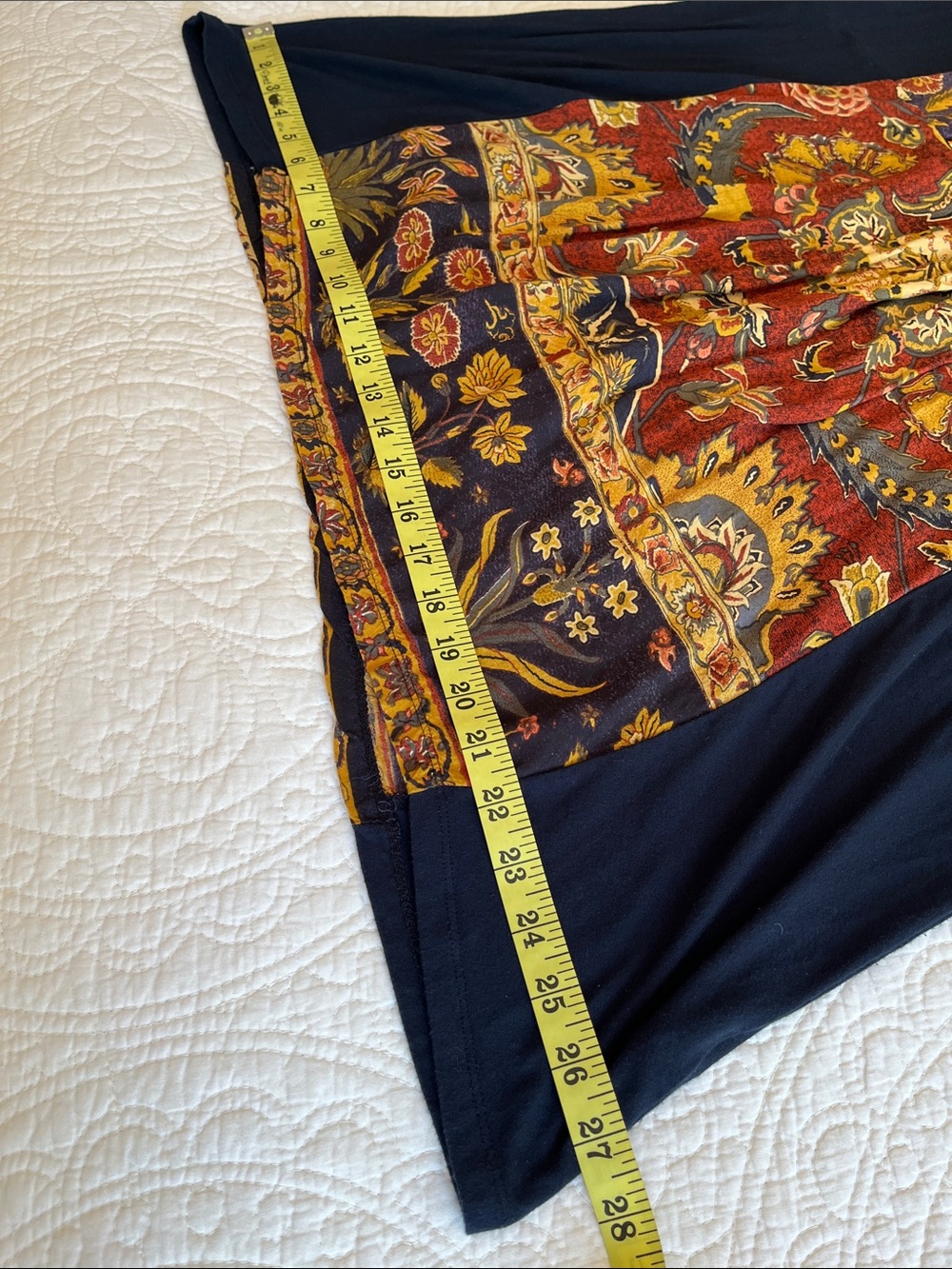 Soft Surroundings Tunic Top Embroidered Yoke Floral Women's XL Blue Multi Boho - Picture 14 of 16
